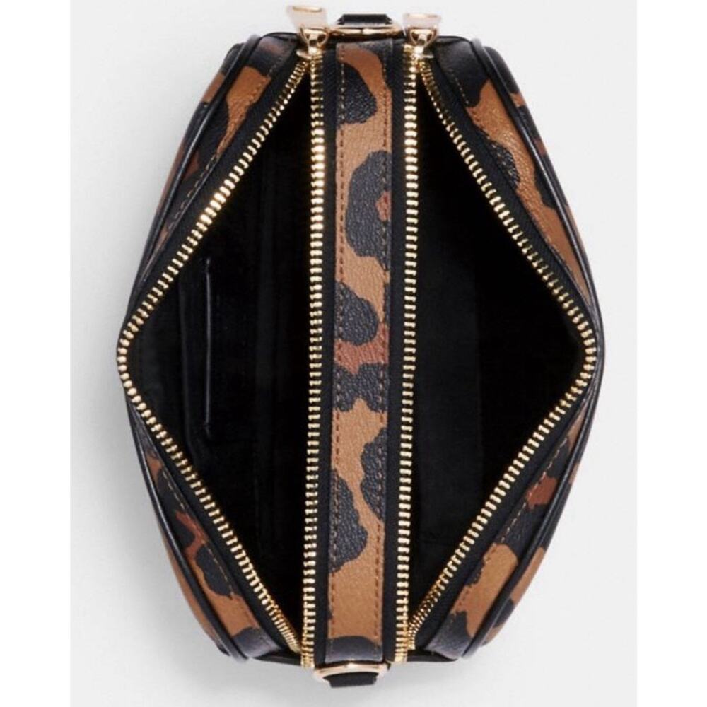 Coach Jamie Jes 20 Crossbody Bag With Leopard Animal Print Authentic NWT - Picture 3 of 14